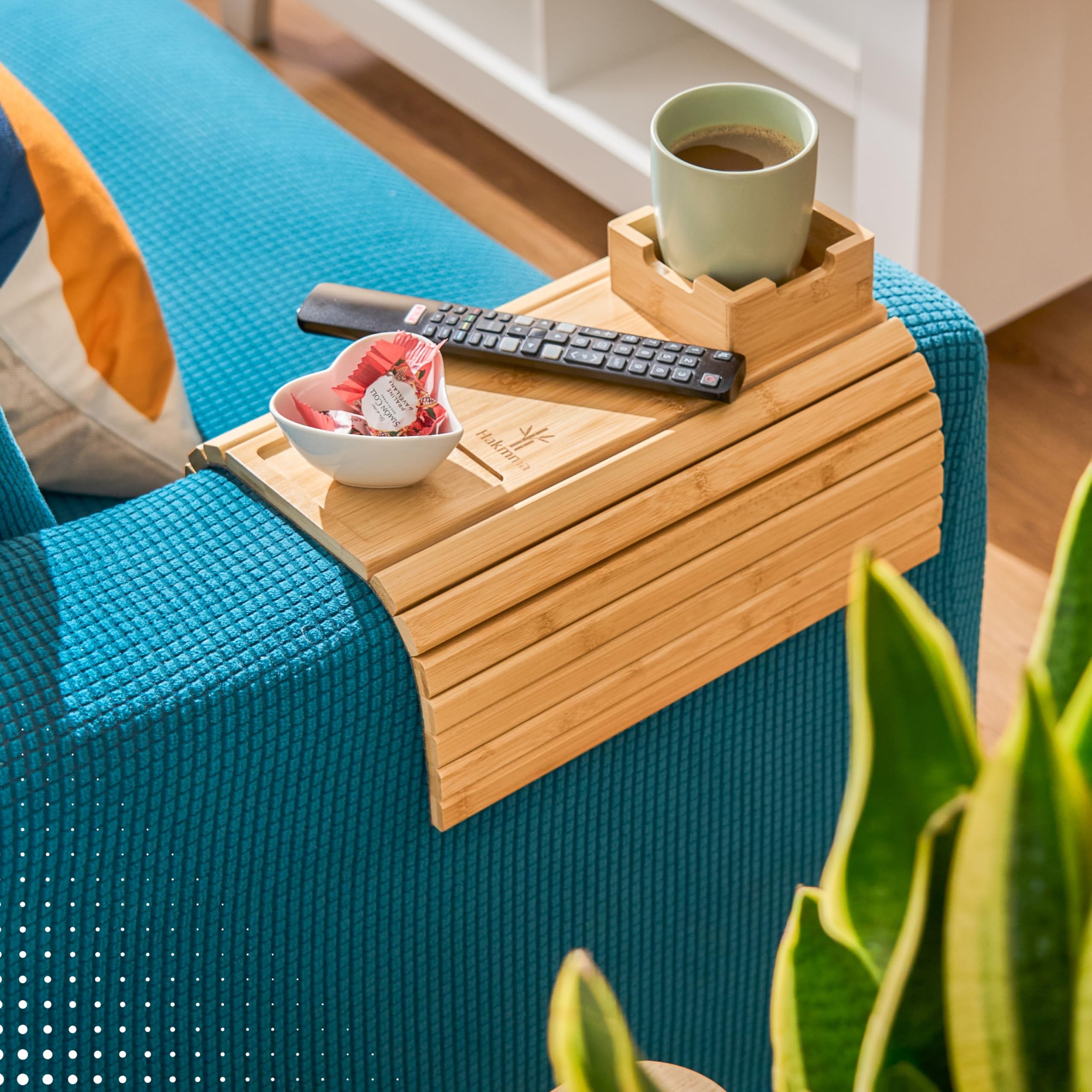 Amazon.com: Couch Arm Tray Table – 3-in-1 Bamboo Sofa Armrest Tray